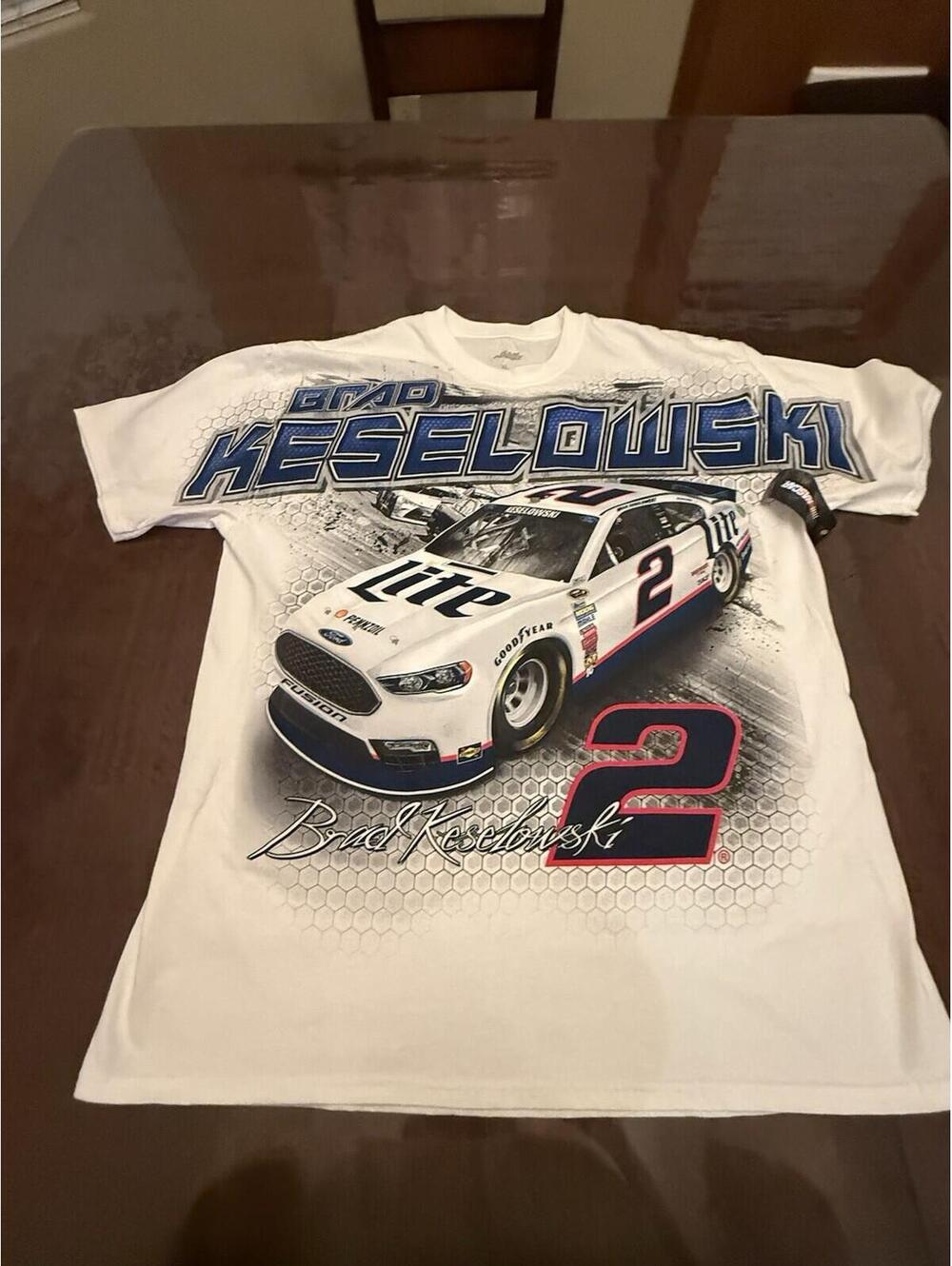 Nascar Brad Keselowski Shirt Team Penske Miller Lite  Xl NWT